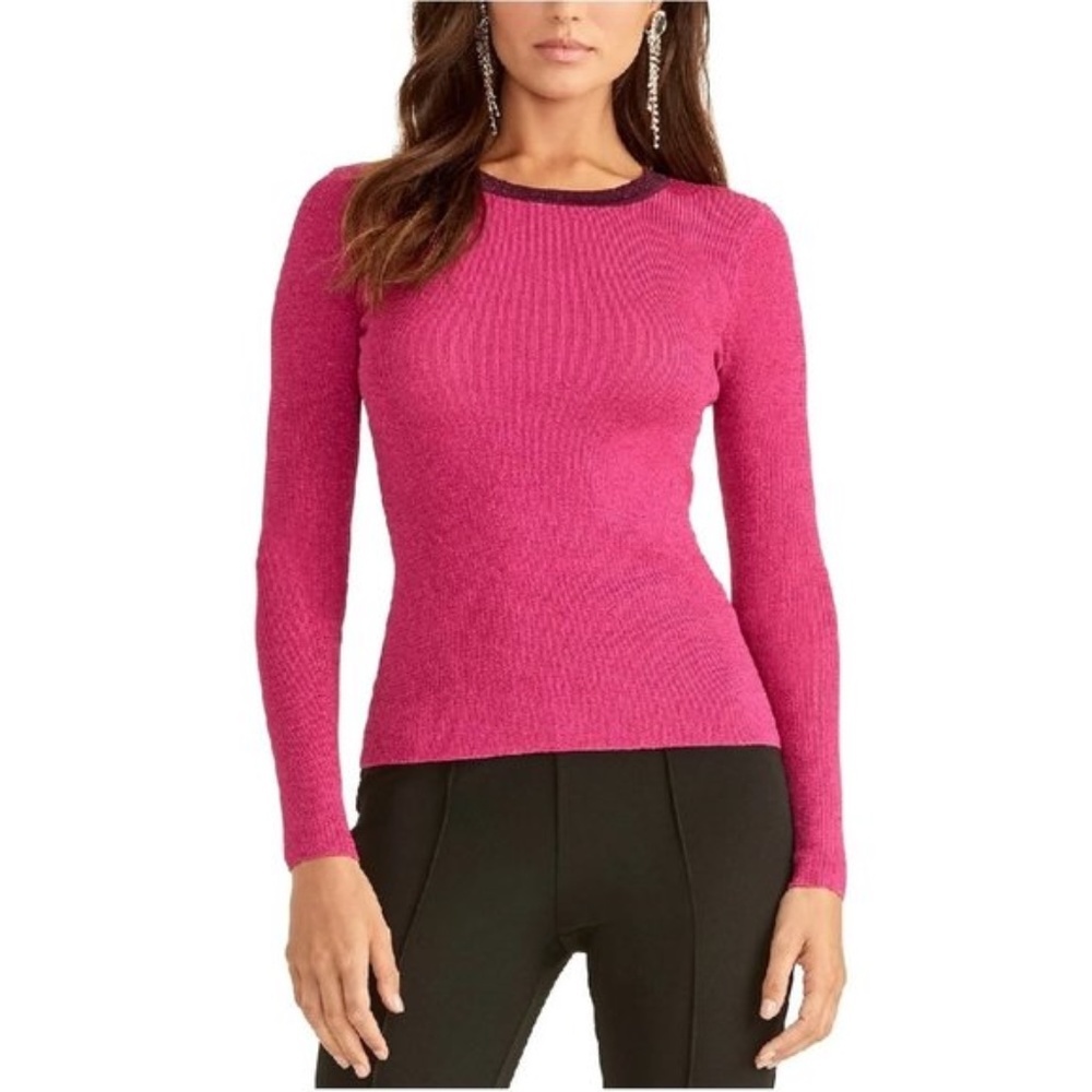 Rachel Rachel Roy Metallic Ringer Sweater